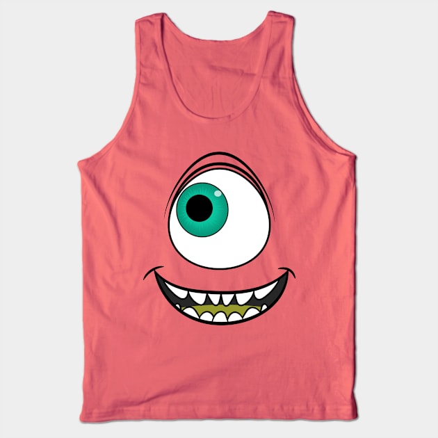 Monster inc - Mike Wazowski Funny Face Tank Top by MFK_Clothes